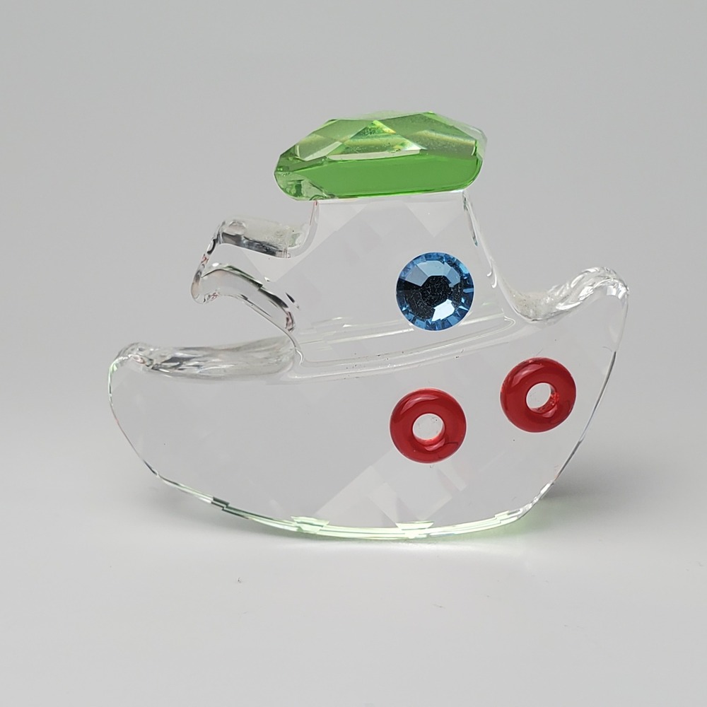 Swarovski Crystal Tommy the Tugboat Figurine Miniature 680838 Nautical Beach